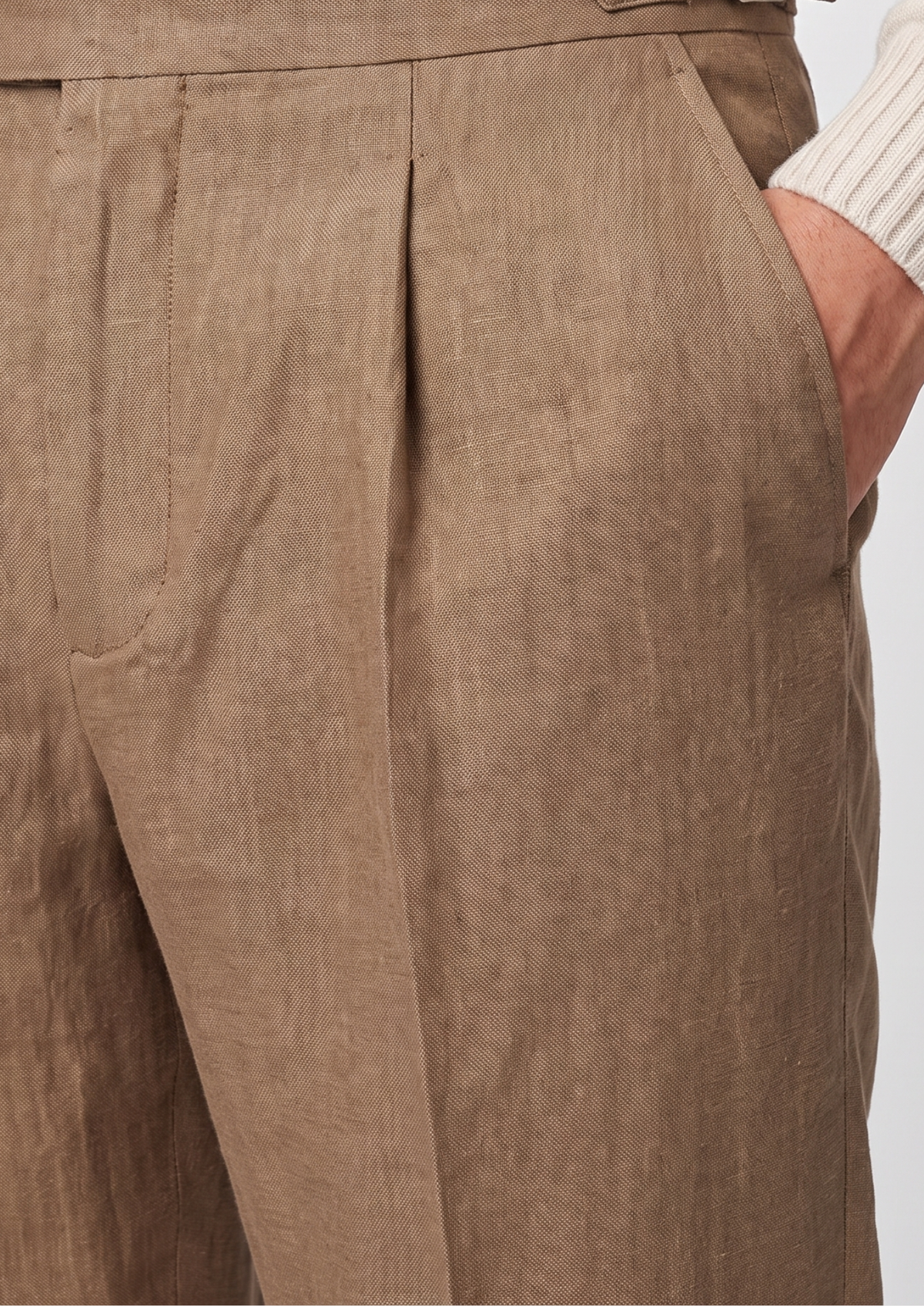 Lucca Pleated Linen Trousers