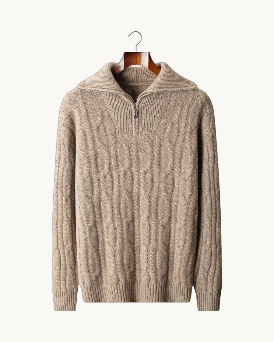 Aosta Cashmere Cable Half-Zip