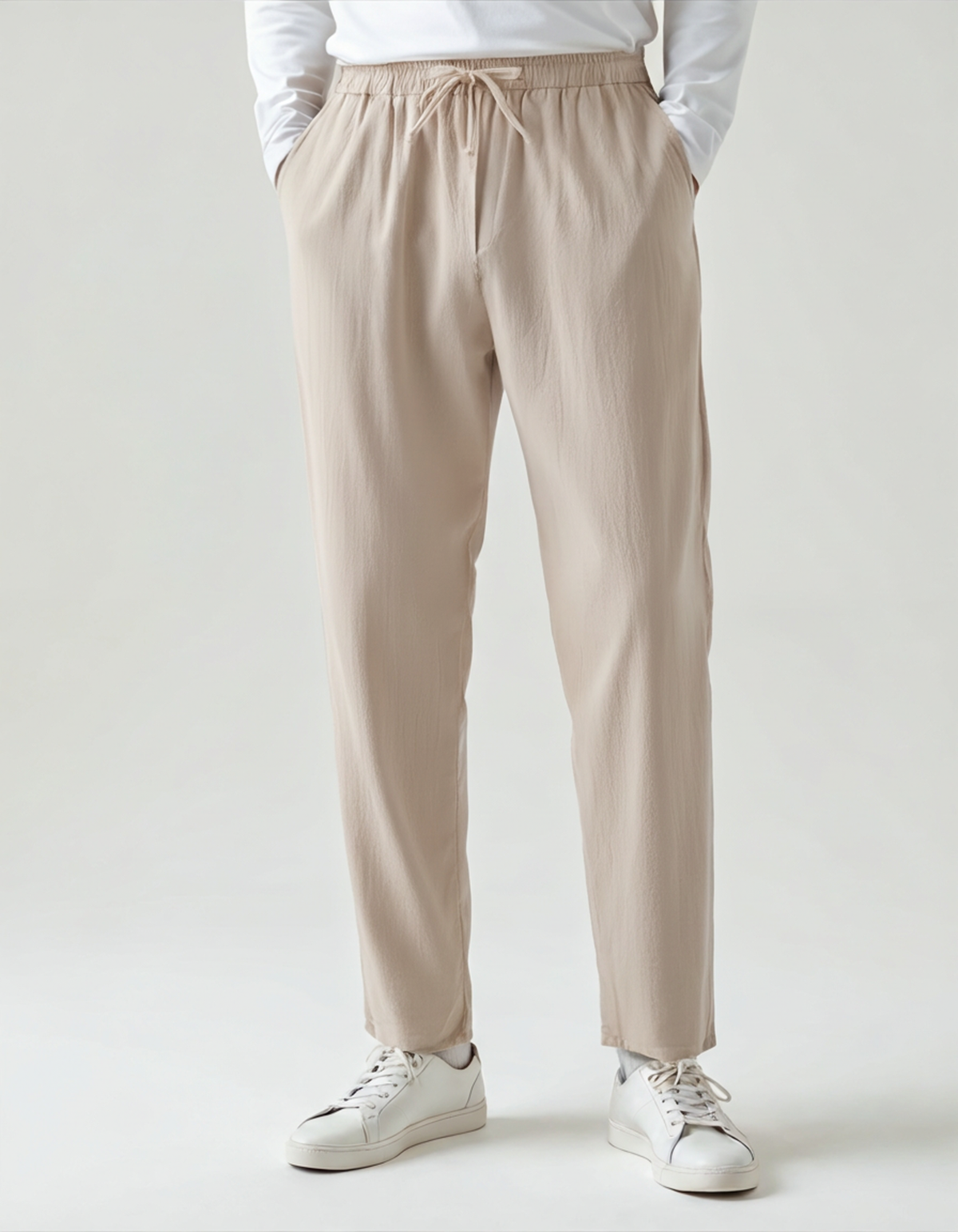 Riviera Linen Drawstring Trousers, view 1