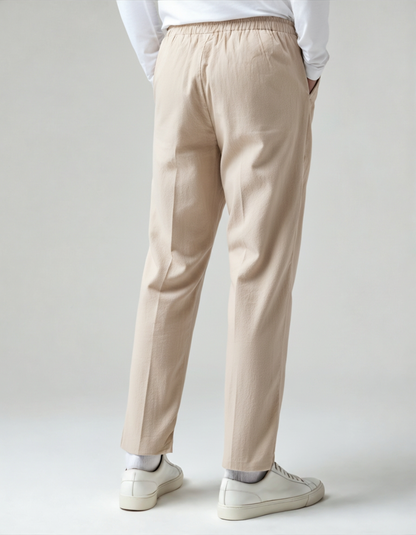 Riviera Linen Drawstring Trousers, view 3