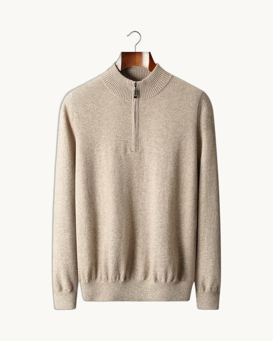 Brescia Merino Half-Zip in Sand