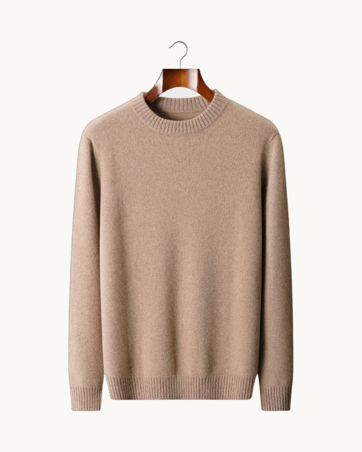 Como Cashmere Crewneck in Beige