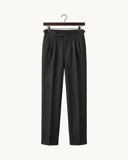 Lucca Pleated Linen Trousers