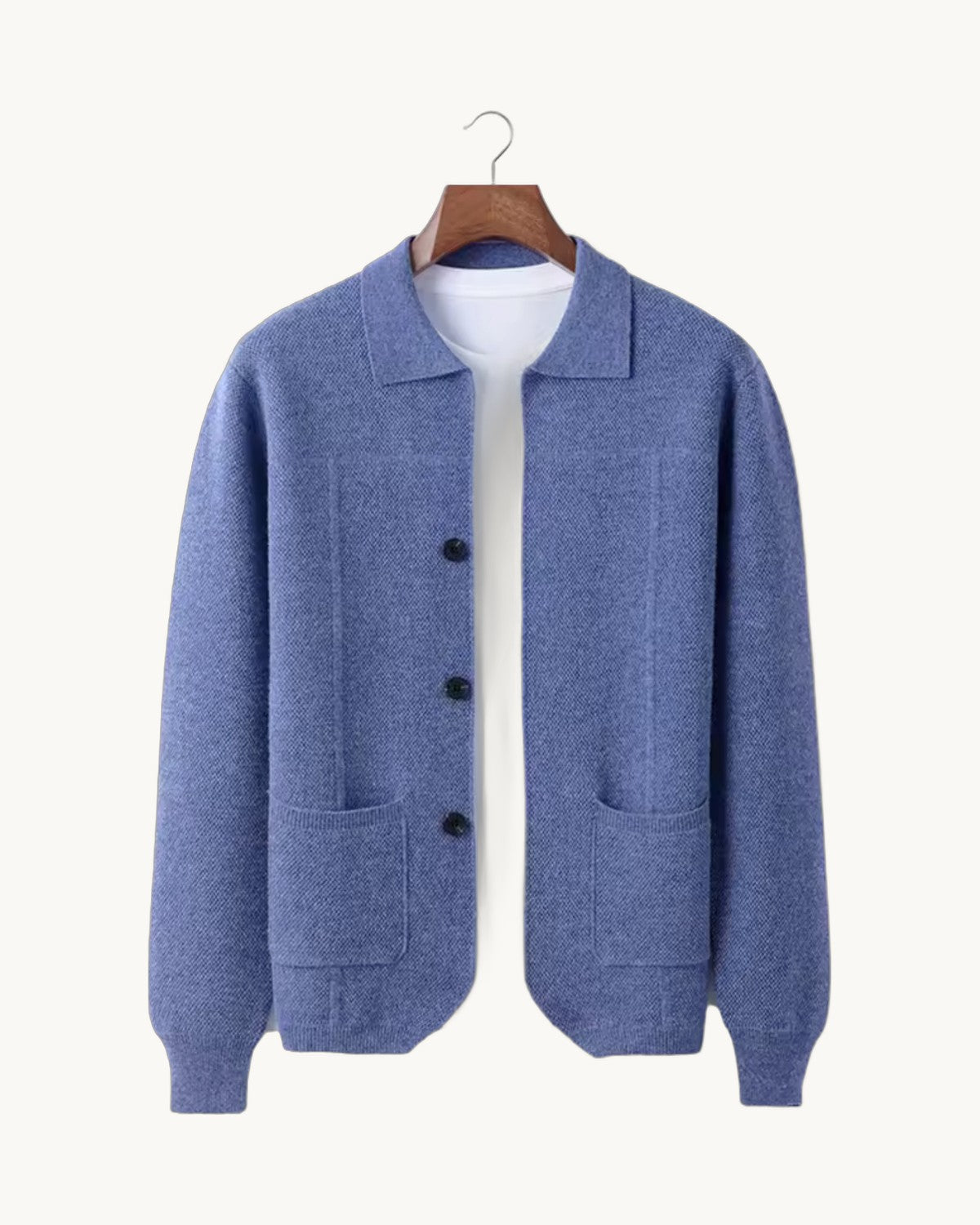 Parma Merino Overshirt in Sea Blue