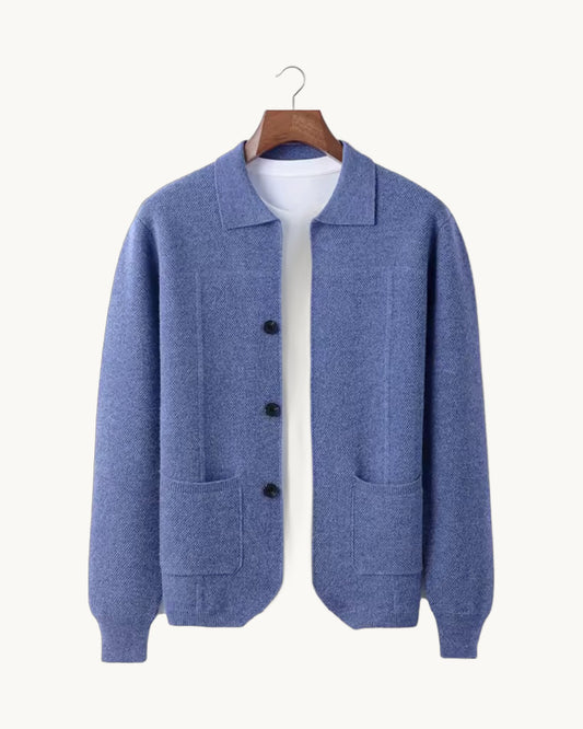 Parma Merino Overshirt in Sea Blue
