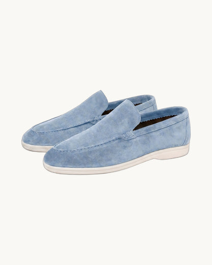 Portofino Suede Loafer in Baby Blue