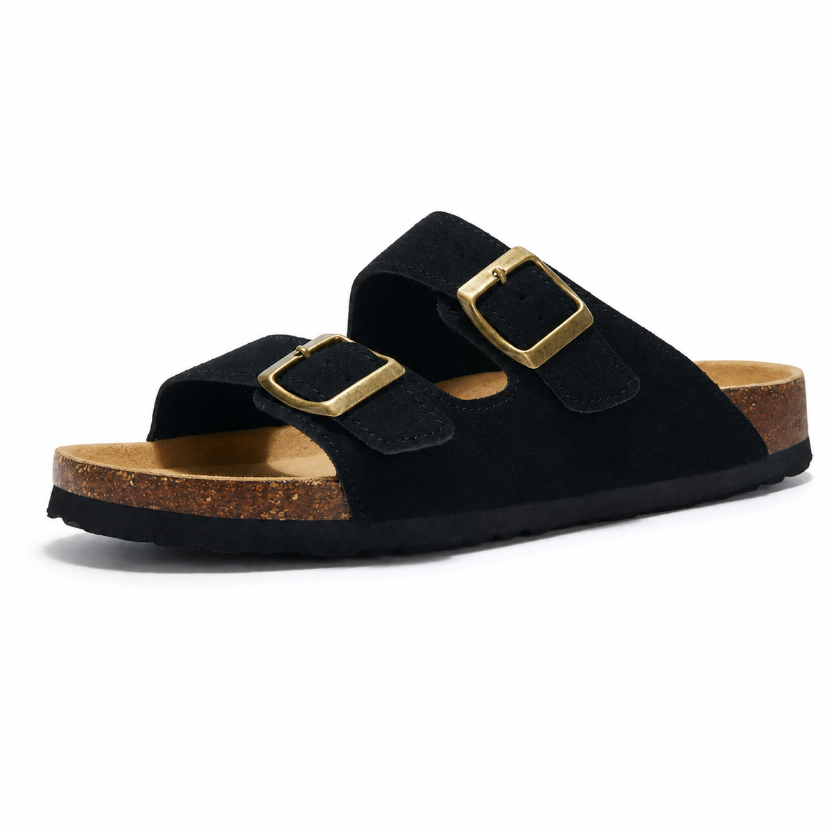 Siena Suede Two-Strap Sandal, view 3