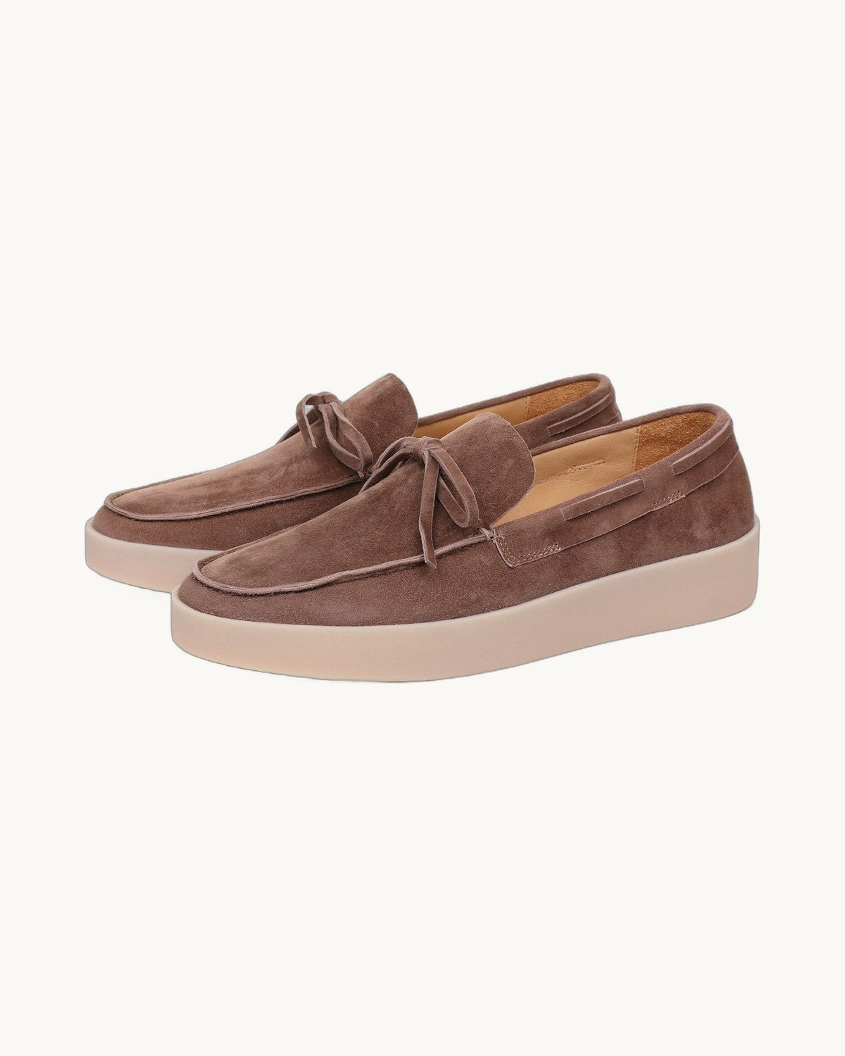 Rapallo Suede Boat Shoe in Chestnut