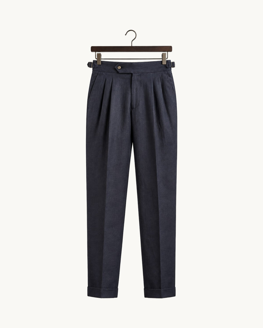 Ravello Pleated Linen Trousers