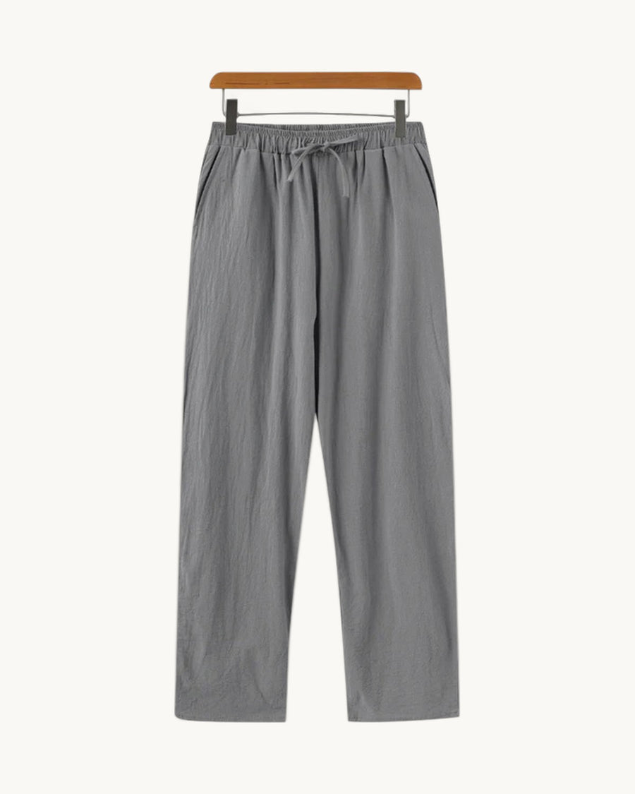 Riviera Linen Drawstring Trousers