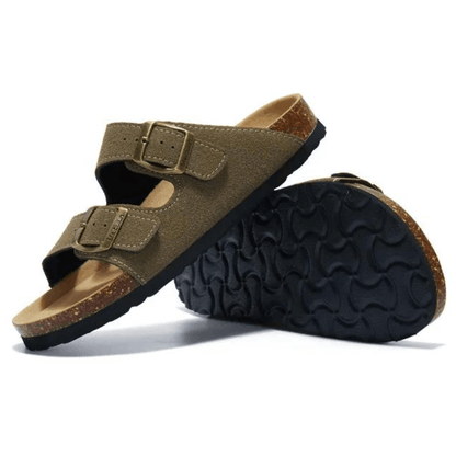Siena Suede Two-Strap Sandal, view 13