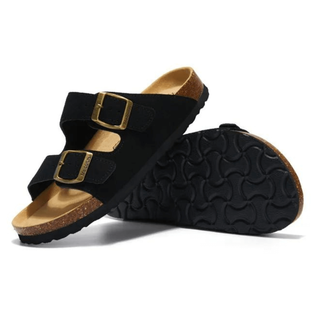 Siena Suede Two-Strap Sandal, view 1