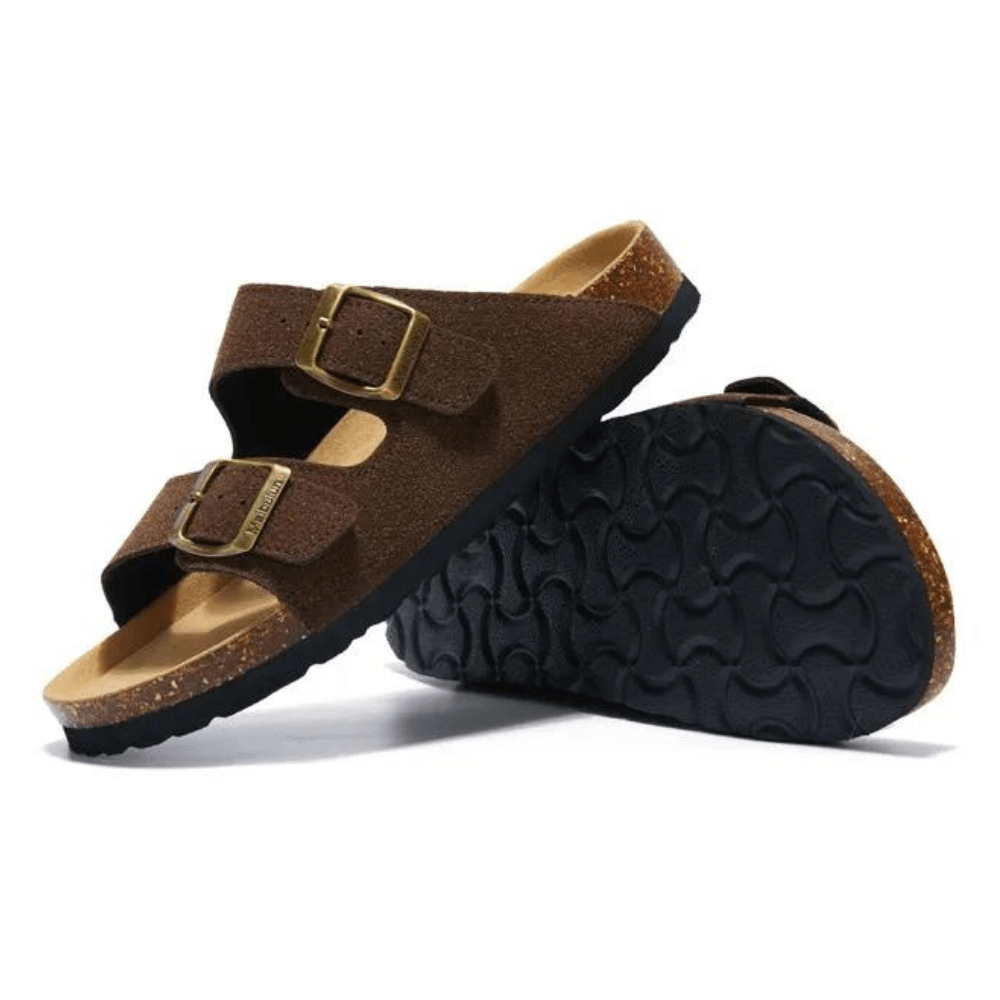 Siena Suede Two-Strap Sandal, view 4
