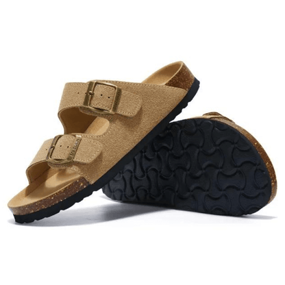 Siena Suede Two-Strap Sandal, view 7