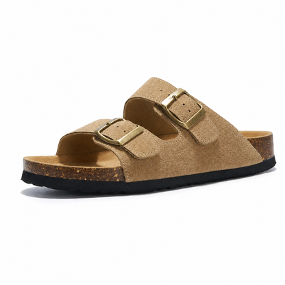 Siena Suede Two-Strap Sandal, view 9