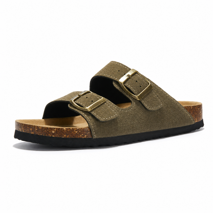 Siena Suede Two-Strap Sandal, view 15